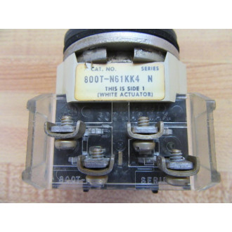 Allen Bradley 800T-N61KK4B 4-Pos Selector Switch 800TN61KK4B W Key D713 - Used