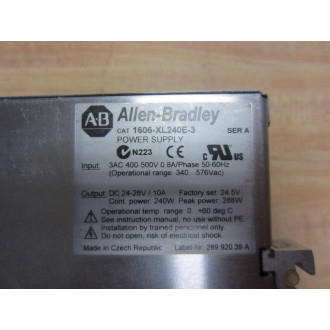 Allen Bradley 1606-XL240E-3 Power Supply - Parts Only