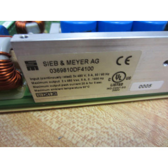 Sieb & Meyer 0369810DF4100 Circuit Board Rev 11 - Used