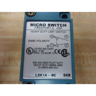 Honeywell LSK1A-8C Limit Switch LSK1A8C - New No Box