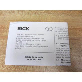 Sick UE48-20S3D2 6024916 Safety Relay UE4820S3D2