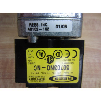 Rees 40102-102 Pushbutton 40102102 With Used Mushroom Button