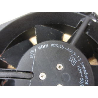EBM W2S115-AG03-13 Fan W2S115AG0313 - Used