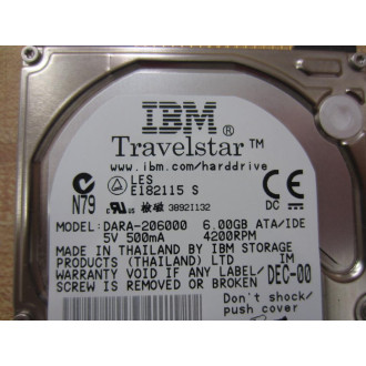 IBM DARA-206000 Travelstar Hard Drive 31L9820 - New No Box