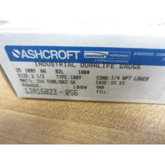 Ashcroft 25 1009 AW 02L 100 Duralife Gauge 0-100 Psi 1JA16023-056
