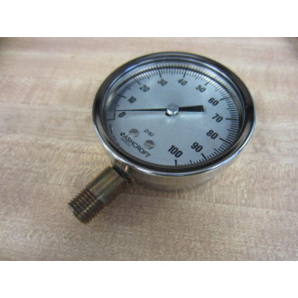 Ashcroft 25 1009 AW 02L 100 Duralife Gauge 0-100 Psi 1JA16023-056
