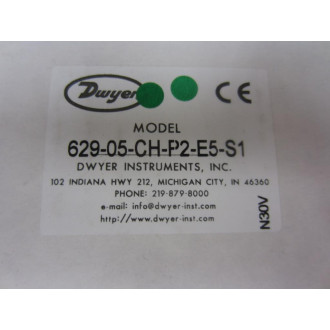 Dwyer 629-05-CH-P2-E5-S1 Pressure Transmitter 62905CHP2E5S1