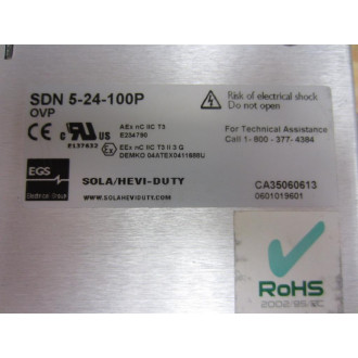 Sola SDN 5-24-100P Power Supply SDN524100P - New No Box