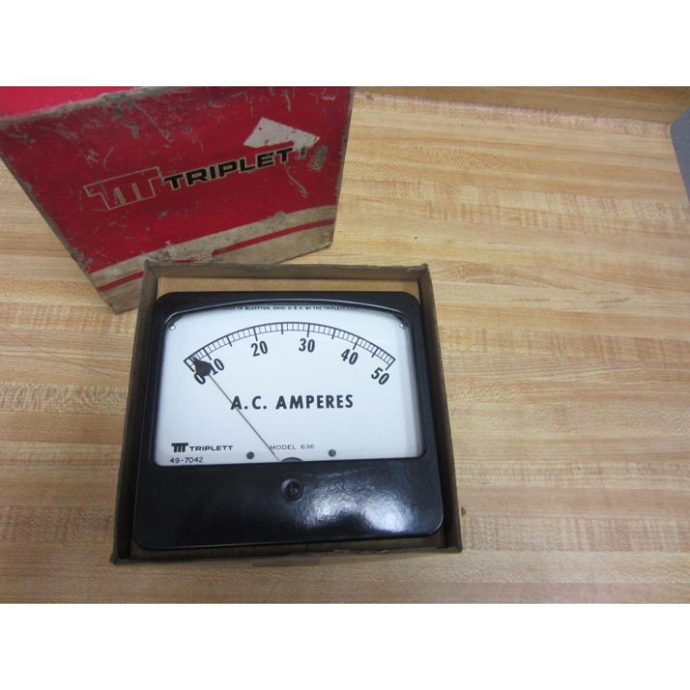 Triplett 636 Gauge Range: 0-50 AC Amperes 49-7042
