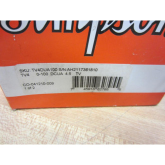 Simpson TV4DUA100 Gauge