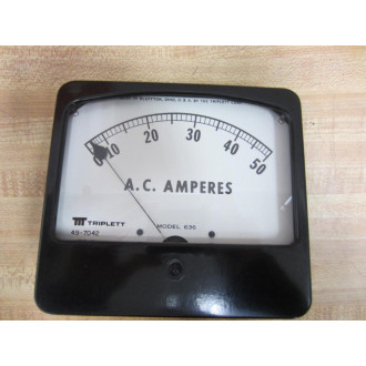 Triplett 636 Gauge Range: 0-50 AC Amperes 49-7042
