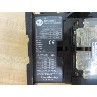 Allen Bradley 100-A38N*3 Contactor 100-A38ND3 Series C - Used