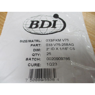 BDI 033 V75-25BAG O-Ring 033V75 (Pack of 25)