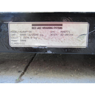 Rice Lake Weighing Systems 4X4HP-5K Scale 4X4HP5K Pick Up Available - Used