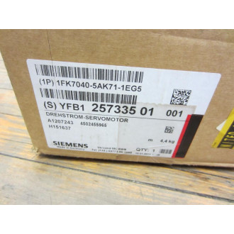 Siemens 1FK7040-5AK71-1EG5 Servomotor 1FK70405AK711EG5