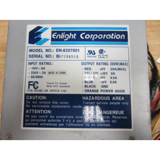 Enlight EN-8207801 Power Supply EN8207801 - Used