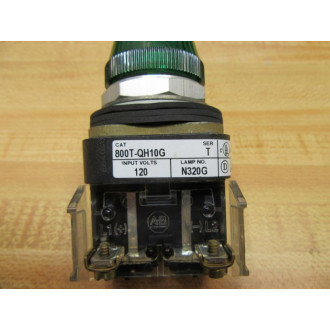 Allen Bradley 800T-QH10G Pilot 800TQH10G Green Ser T W800T-Blank - New No Box