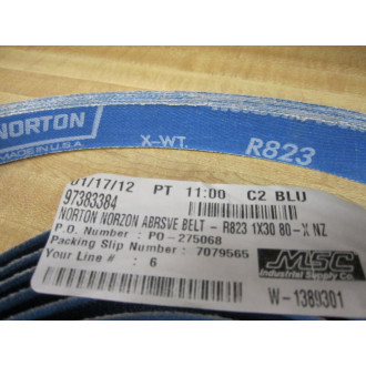 Norton R823 Abrasive  Belt (Pack of 10) - New No Box