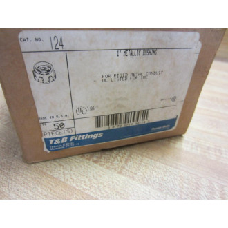 Thomas And Betts 124 Metallic Bushing Nut 1" (Pack of 39) - New No Box