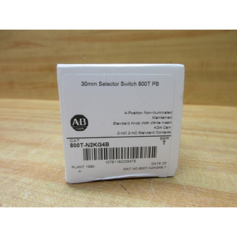 Allen Bradley 800T-N2KG4B Selector Switch EMPTY BOX ONLY!
