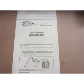 SKC 231 Tedlar Sample Bags (Pack of 10)