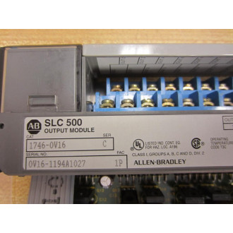 Allen Bradley 1746-OV16 Output Module 1746-0V16 Ser C - Parts Only