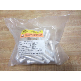 UC Components C-1636-NA Screws 38-16X2-14" (Pack of 25)