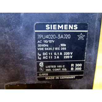 Siemens 7PU4020-3AJ20 Relay 7PU40203AJ20 - Used