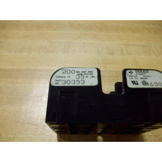 Gould 30353 Fuse Block 3 Pole 30 Amp Type A Aisle - Used