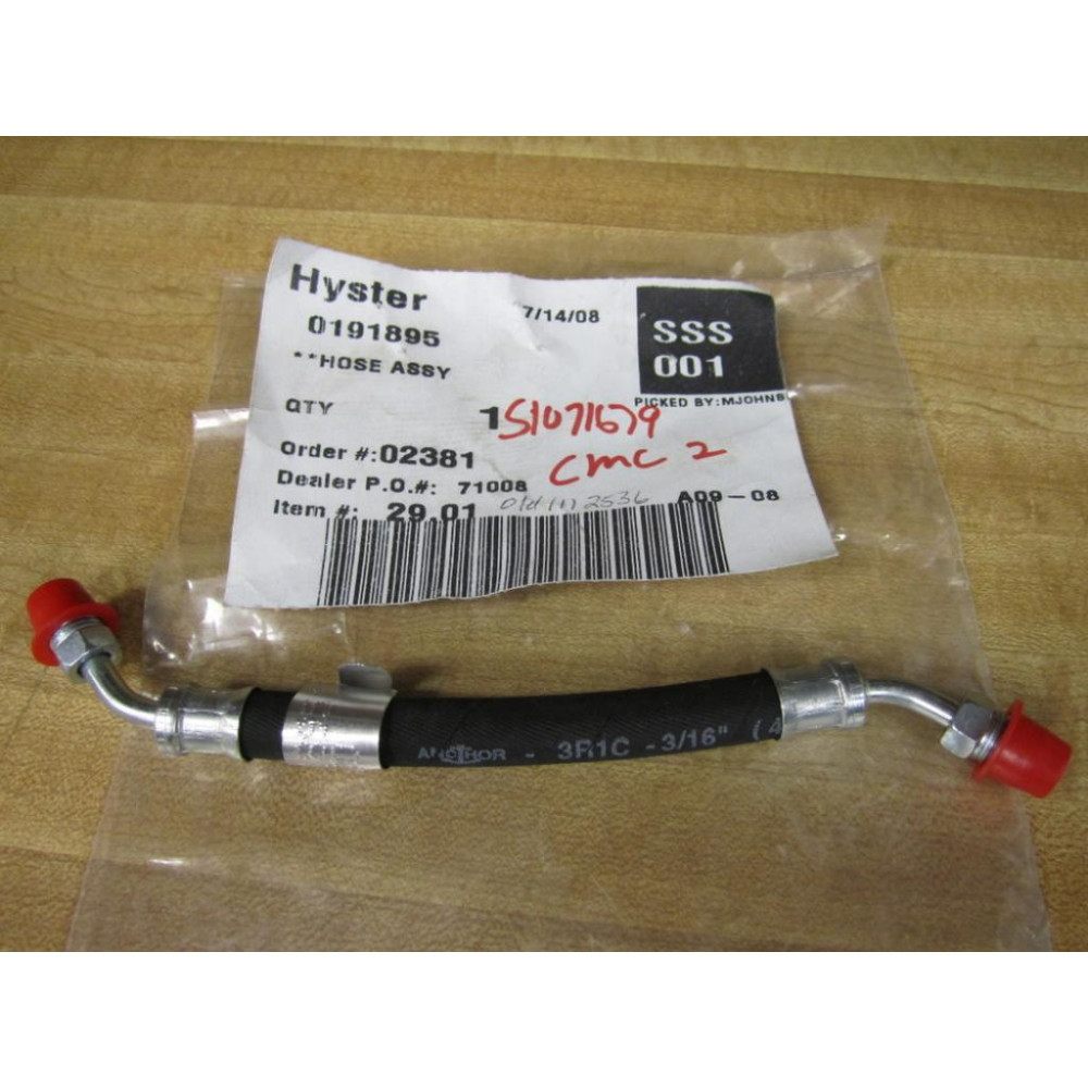 Hyster 0191895 Hose Assembly HY-0191895