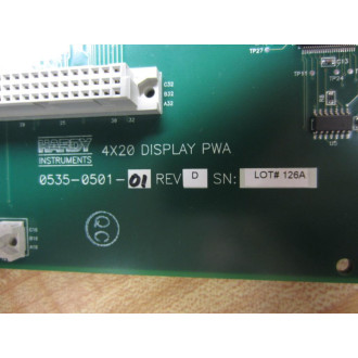 Hardy Instruments 0535-0501-01 4x20 Display PWA 0535050101 Rev D - New No Box