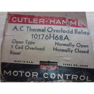 Cuttler Hammer 10176H68A Overload Relay