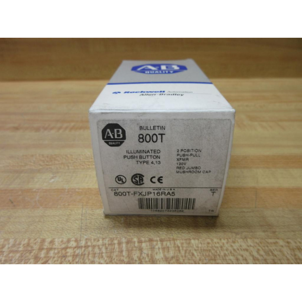 Allen Bradley 800T-FXJP16RA5 Illum. Push Button EMPTY BOX ONLY!