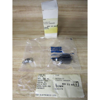 Mechanical Products MS3320-15 Miniature Circuit Breaker 4310-001-15