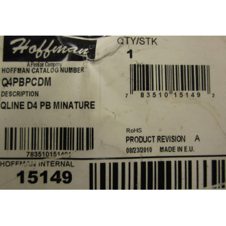 Hoffman Q4PBPCDM QLINE D4 PB MINI. 15149 - New No Box