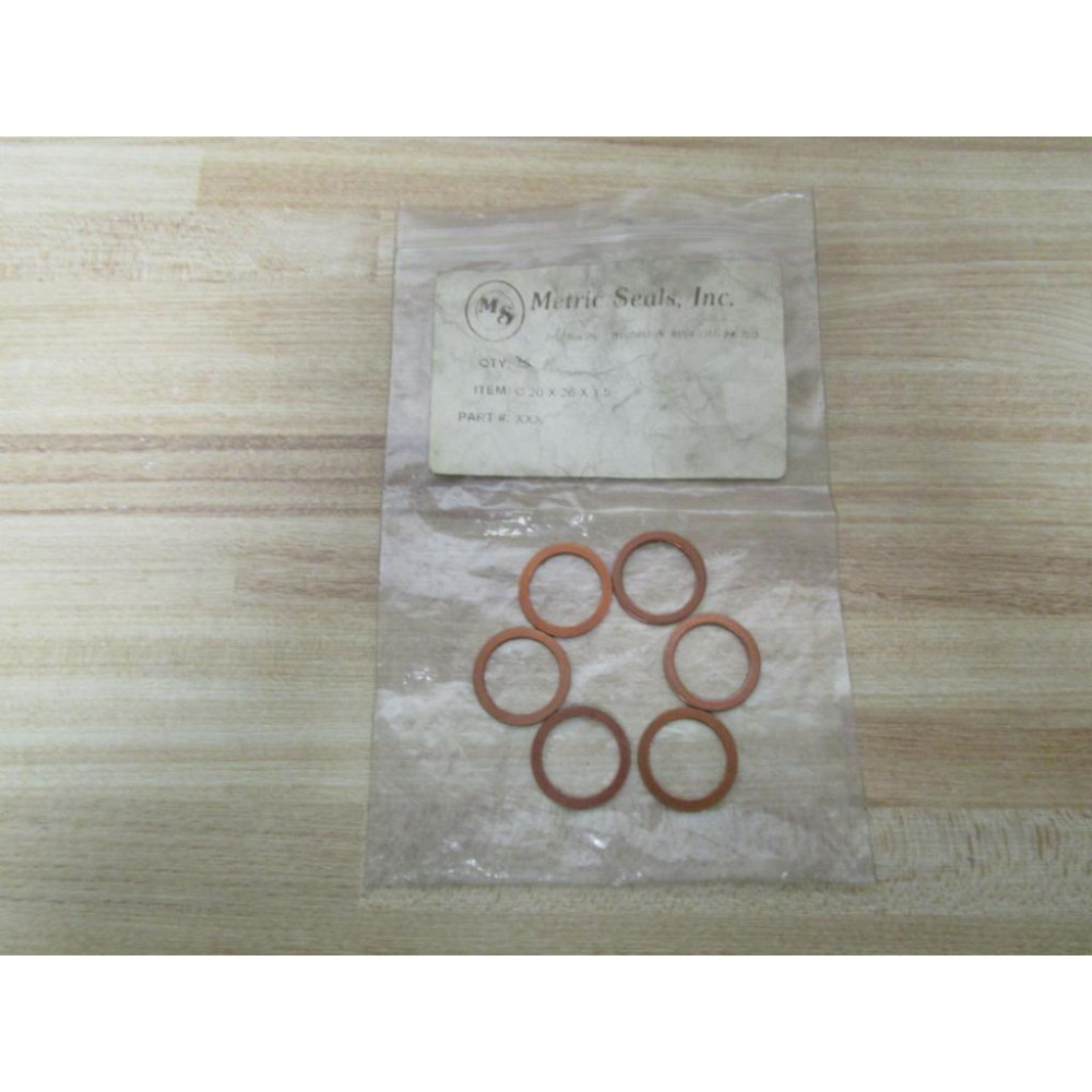 Metric Seals C-20X26X1.5 Copper Ring (Pack of 6)