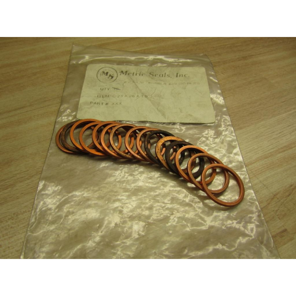 Metric Seals C-23X28X1.5 Copper Ring (Pack of 15)