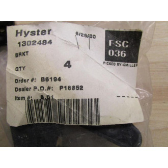 Hyster 1302484 Bracket HY-1302484 (Pack of 4)
