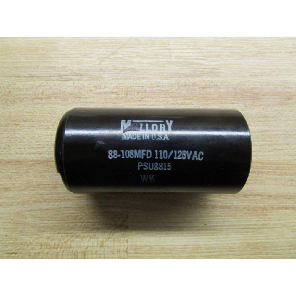 Mallory PSU8815 Capacitor 88-108MFD 110-125VAC - New No Box