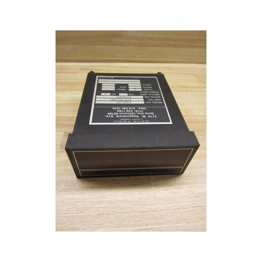 Data Tech 3312-02 Meter 548381-101 - Parts Only