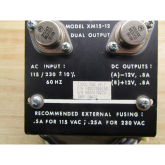 Xentex F002700010B Power Supply Model  XM15-12 - Used