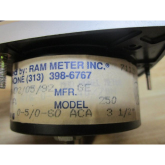 General Electric 71119-1 A-C Amperes Meter 0-60 - New No Box