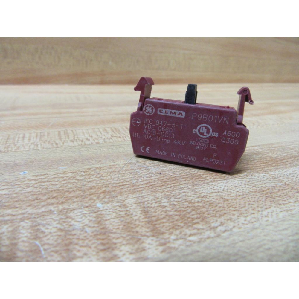 General Electric P9B01VN ABB Cema Contact Block GE - New No Box