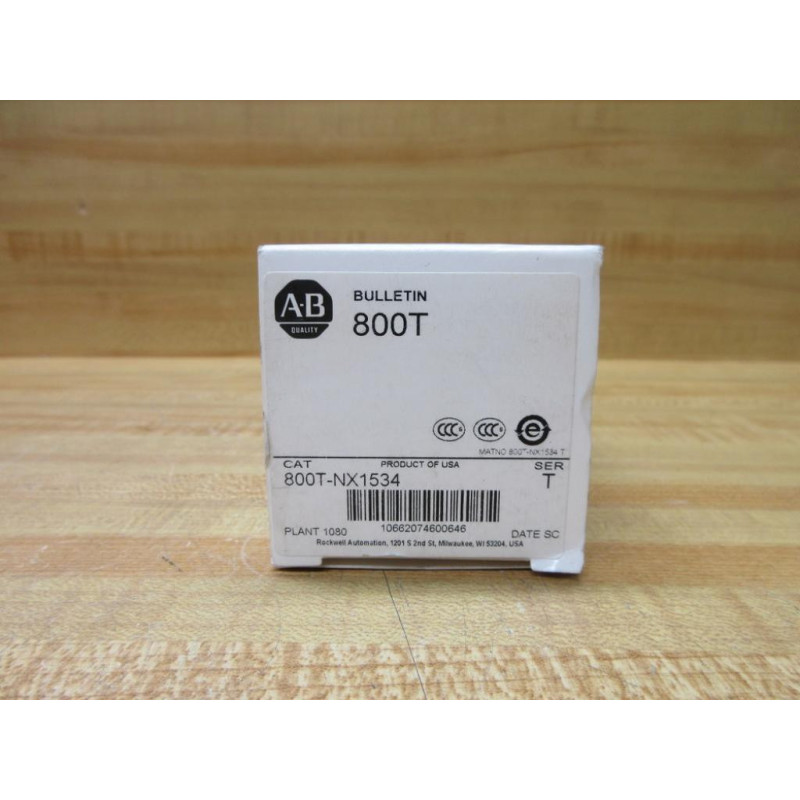 Allen Bradley 800T-NX1534 Push Pull Switch EMPTY BOX ONLY!