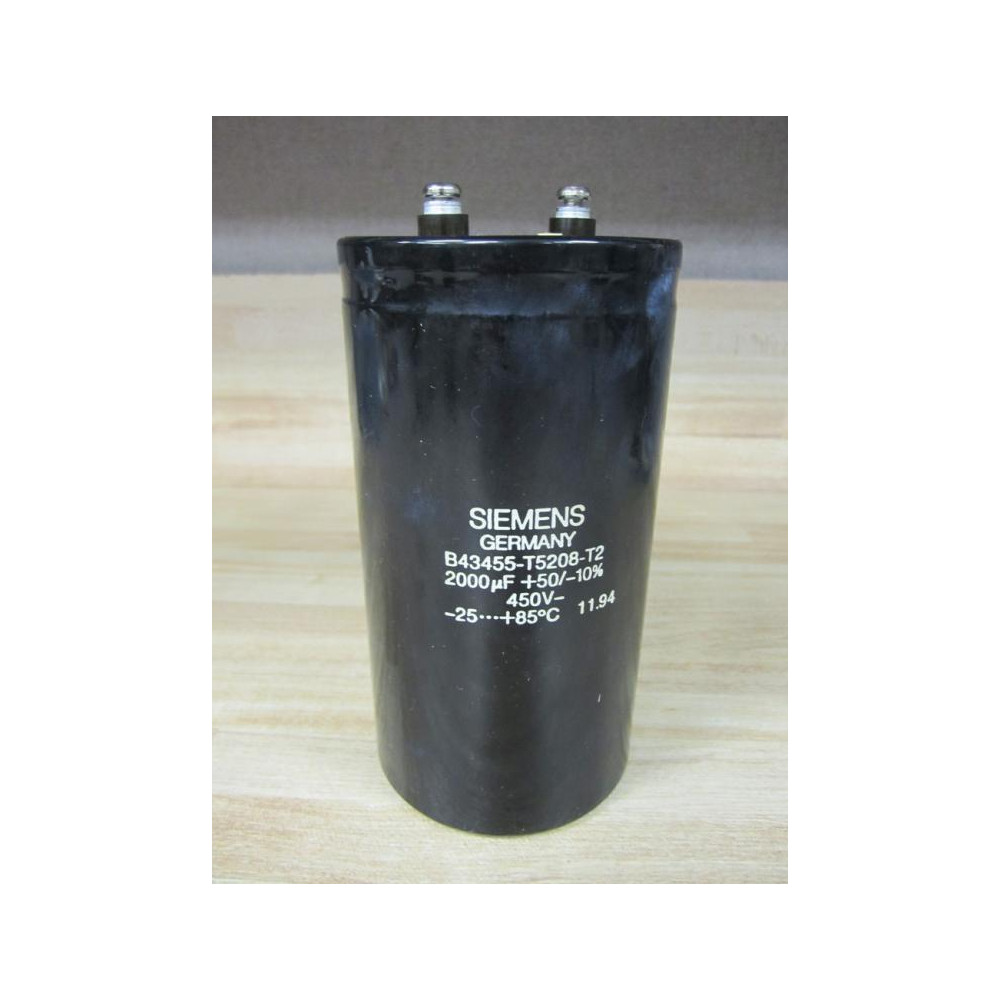 Siemens B43455-T5208-T2 Capacitor B43455T5208T2 2000Uf 450V - Used