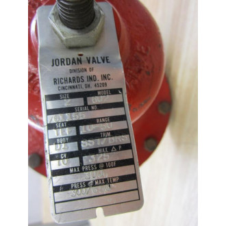 Jordan Valve CC73033 Sliding Gate Pressure Regulator Model 602 - New No Box
