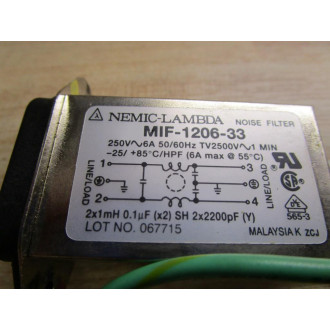 Nemic-Lambda MIF-1206-33 Noise Filter - Used