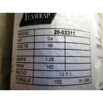 Texwrap 32-999-4606-002 DC Gearmotor - Used