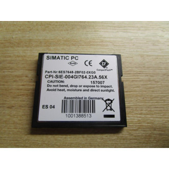 Siemens 6ES7648-2BF02-0XG0 Compact Flash 4G Ind Grd - Used