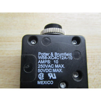 Potter & Brumfield W58-XC4C12A-10 Circuit Breaker W58XC4C12A10 - New No Box